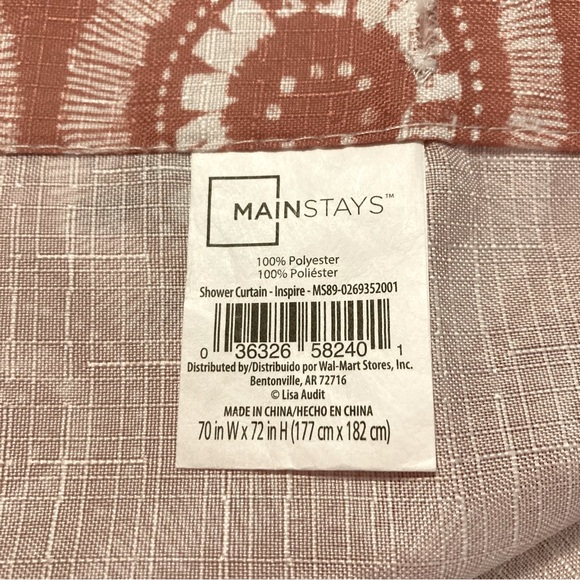 Main Stays Fabric Shower Curtain “Inspire” - Picture 4 of 4